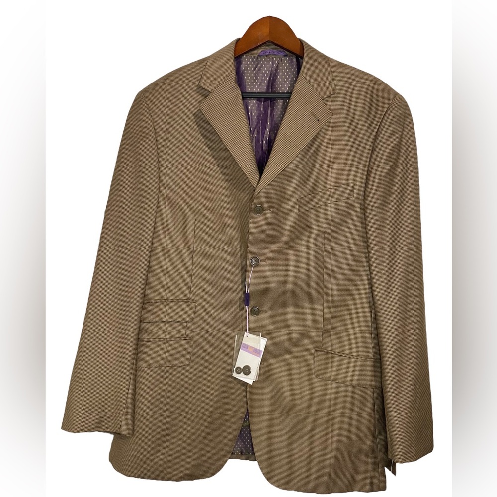 Earvin Magic Johnson Houndstooth Valentino Sports Coat Blazer Size 44 L NWT